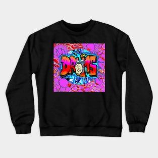 Drums Art Pink Art Crewneck Sweatshirt